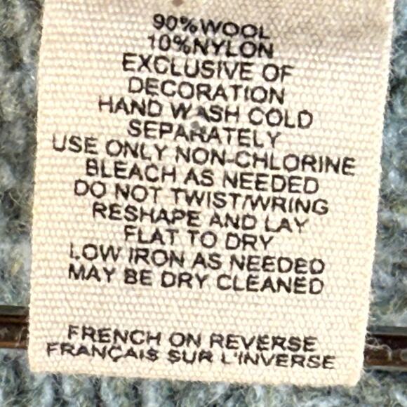 Anthropologie Sleeping on Snow Cardigan Sweater XL Cable Knit Lace Cuff Sleeves - Picture 16 of 16